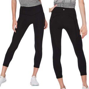 Lululemon All The Right Places Crop II 23" in Black Tight Leggings Women's Sz 4